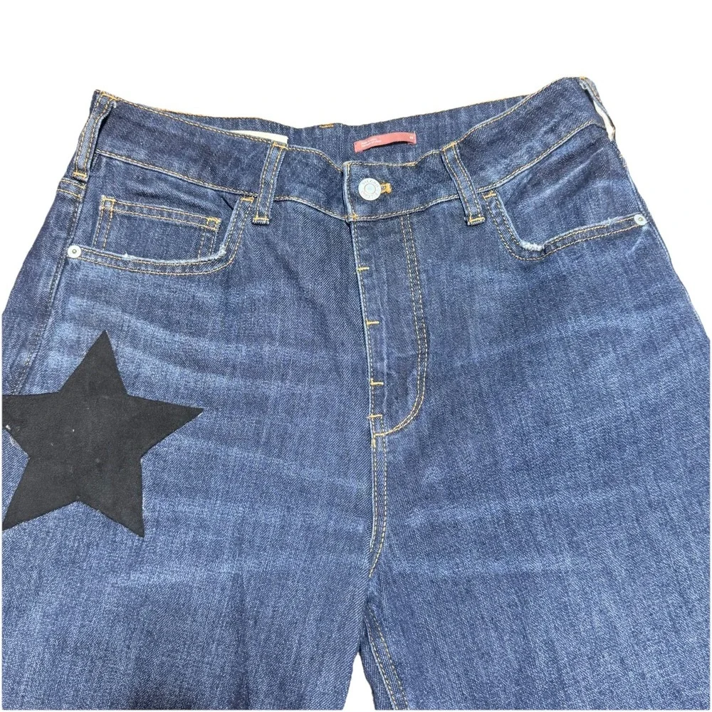 Pilcro The Bow Boyfriend Jeans Women's 29x28 Anthropology Patchwork - Picture 3 of 10